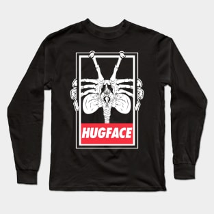 HUGFACE black tee Long Sleeve T-Shirt